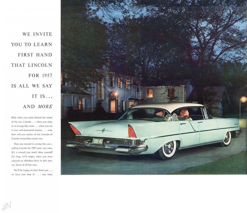 1957 Lincoln Brochure Page 1